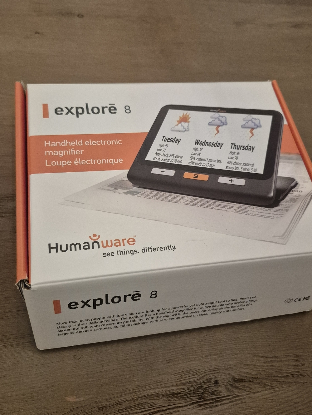 Humanware Explore 8 Handheld Portable Electronic Magnifer For Visually Impaired